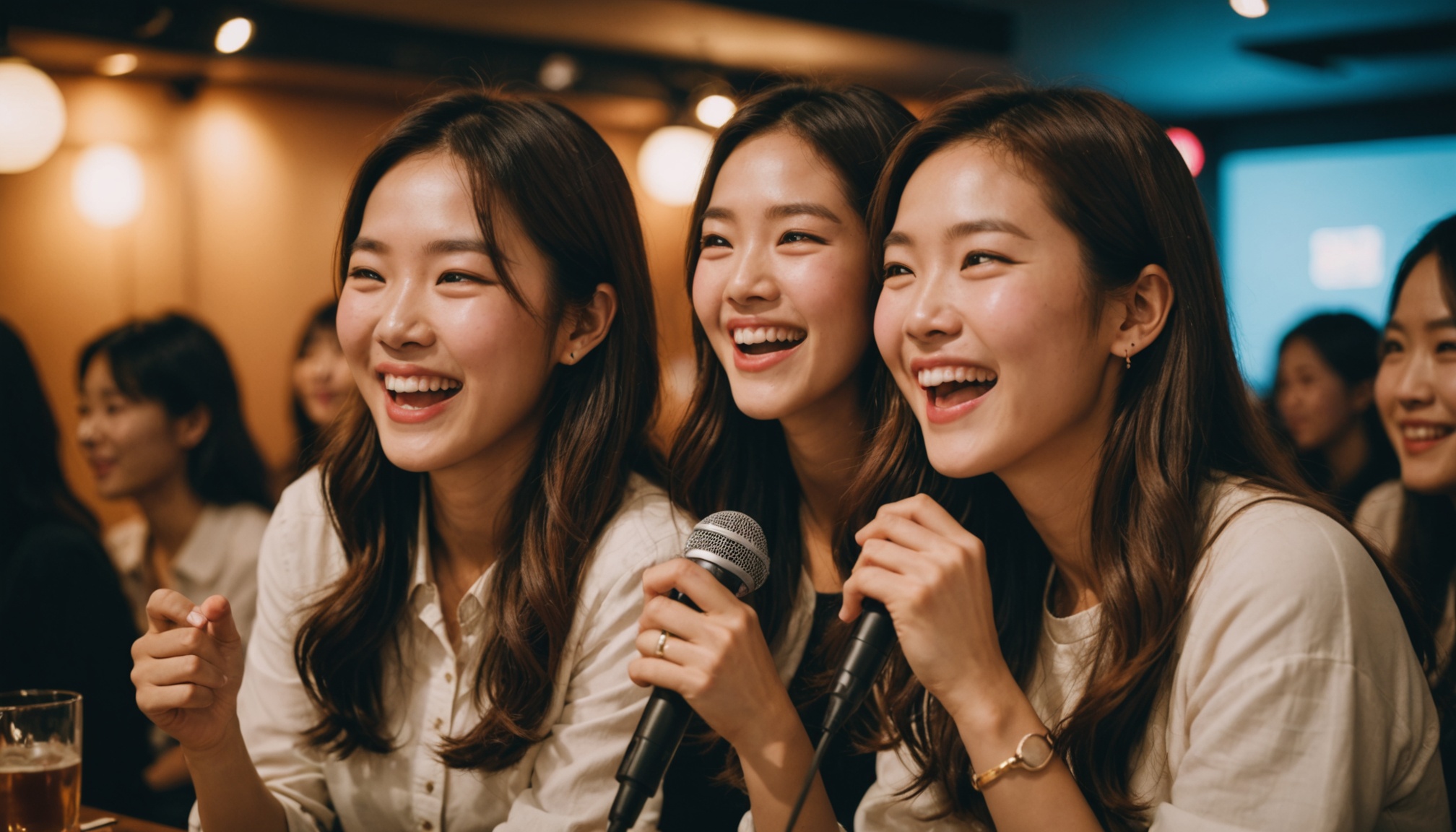 선릉 가라오케 내부 여성